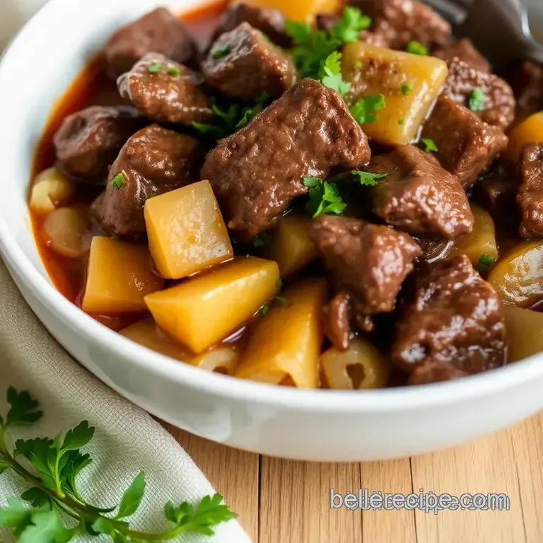 Sear Beef Splendor: Slow Simmer Bliss presentation