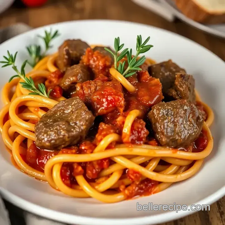 Sear Lamb Ragu with Fresh Rosemary presentation