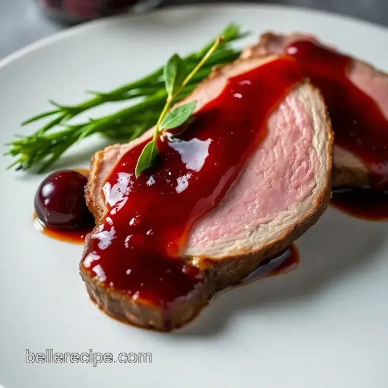 Seared Duck Breast with Cherry Sauce: a Weeknight Indulgence presentation