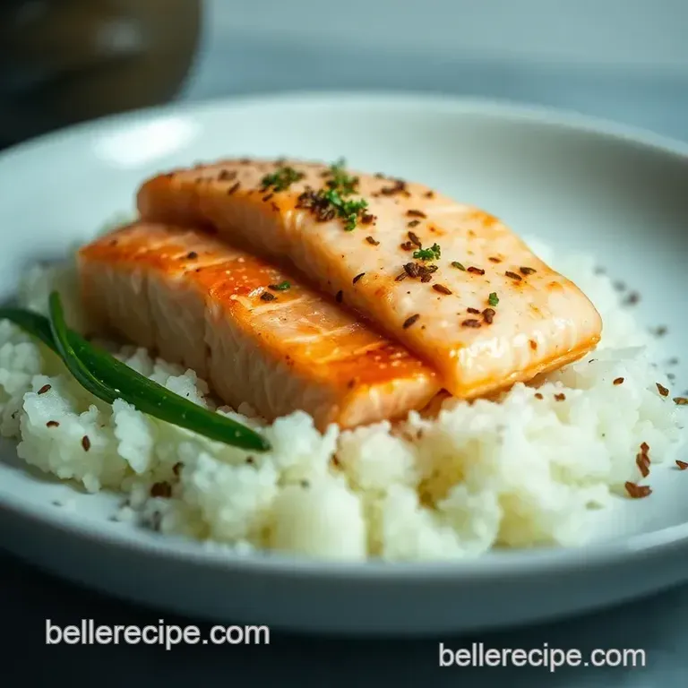 Shio Koji Marinated Salmon with Sesame-Ginger Greens presentation
