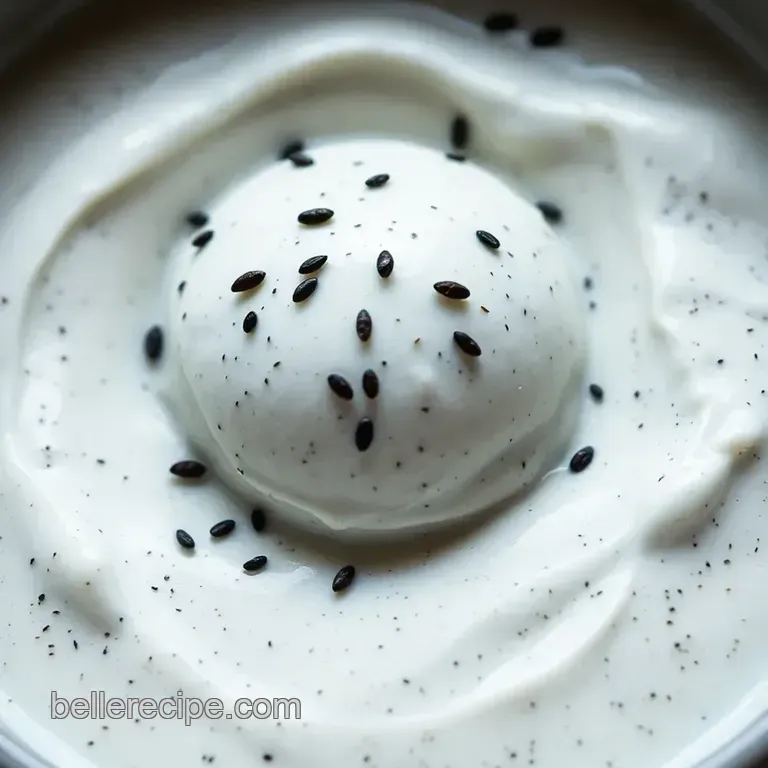 Silky Black Sesame Seed Ice Cream: a Creamy Delight presentation