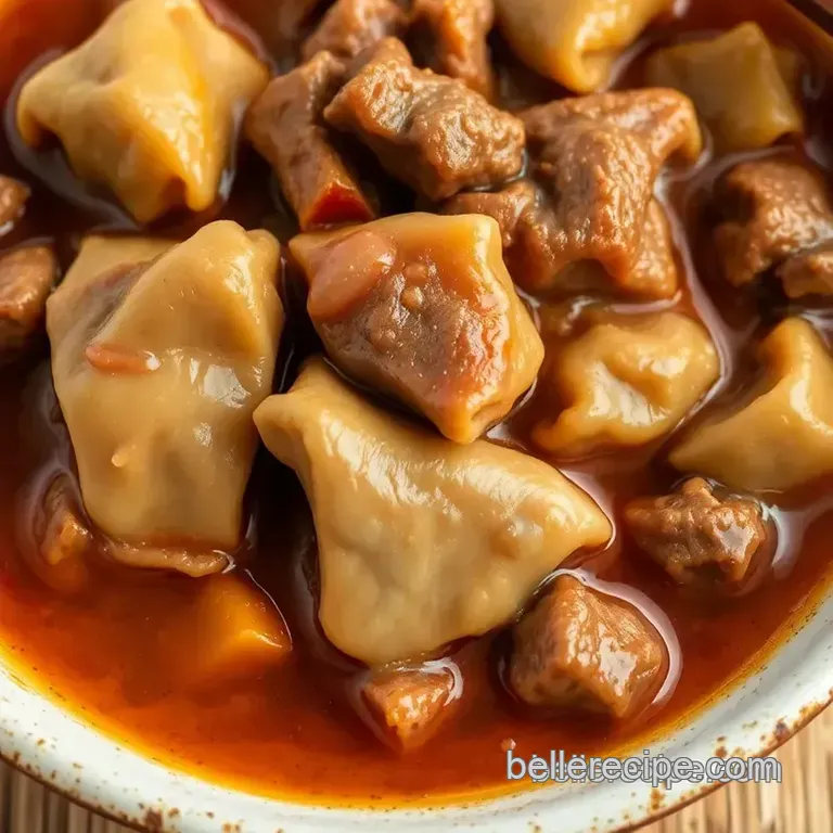 Simmered Beef Tripe Menudo Delight presentation