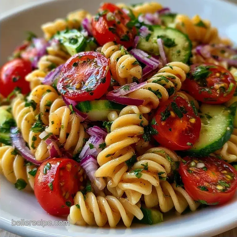 Simple Pasta Salad Recipe with Feta