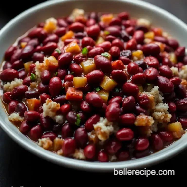 Simple Southern Red Beans and Rice presentation