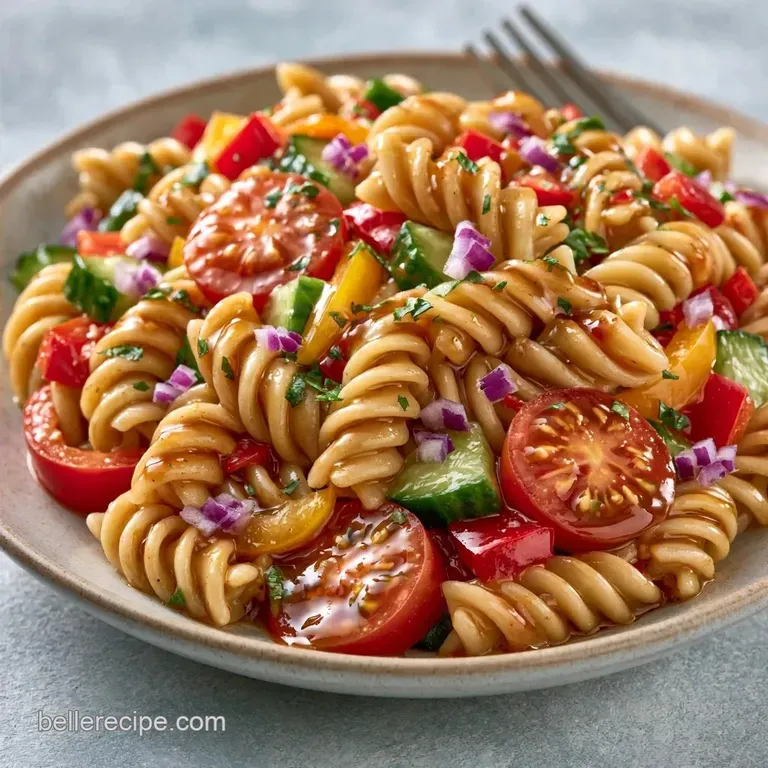 Simple Summer Pasta Salad with Rotini