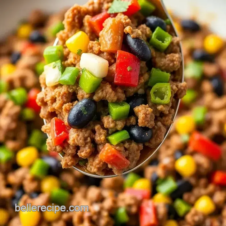 Sizzle Ground Beef in 45-Minute Loaded Spoon presentation