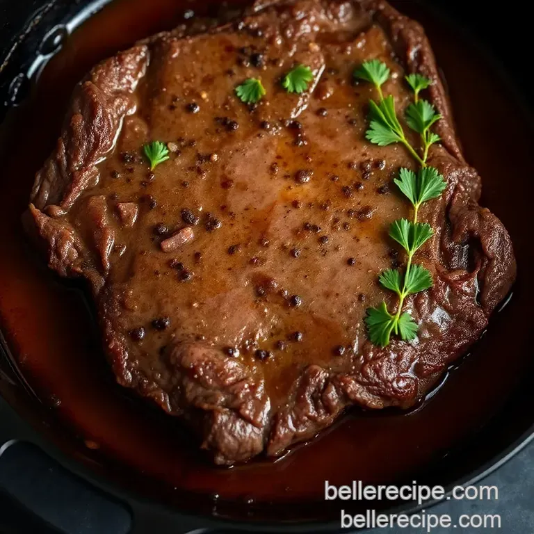 Sizzling Cast Iron Skillet Steak: Juicy Tender and Flavorful presentation