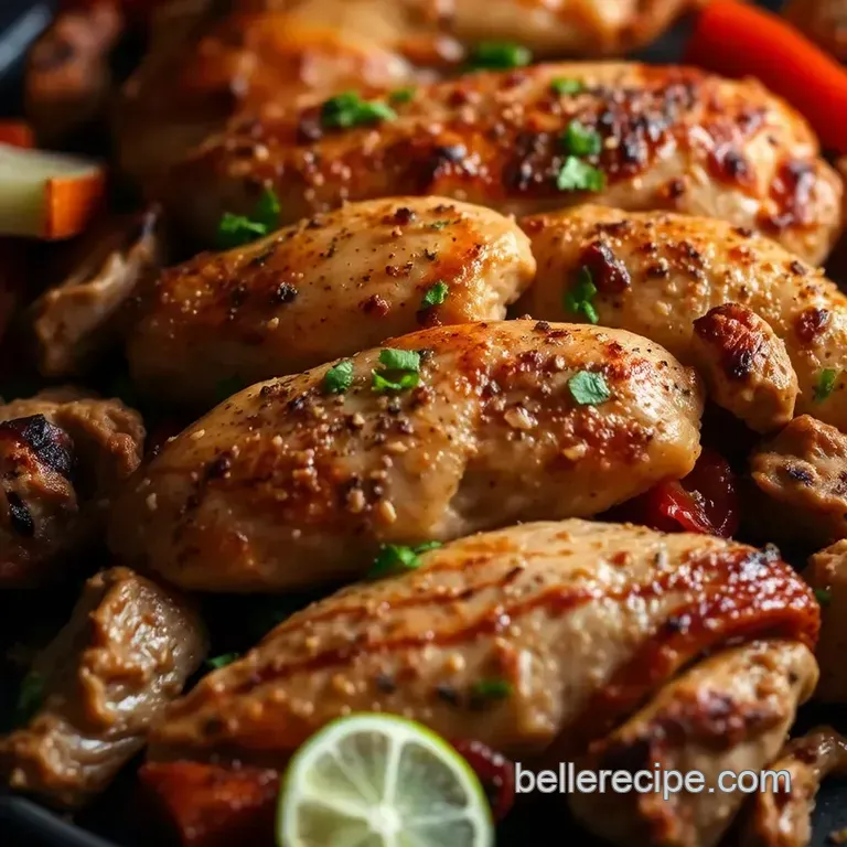 Sizzling Grilled Chicken Fajitas presentation