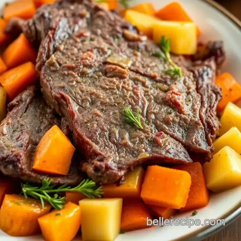 Slow Cooked Eye of Round Roast Comforting Meal presentation