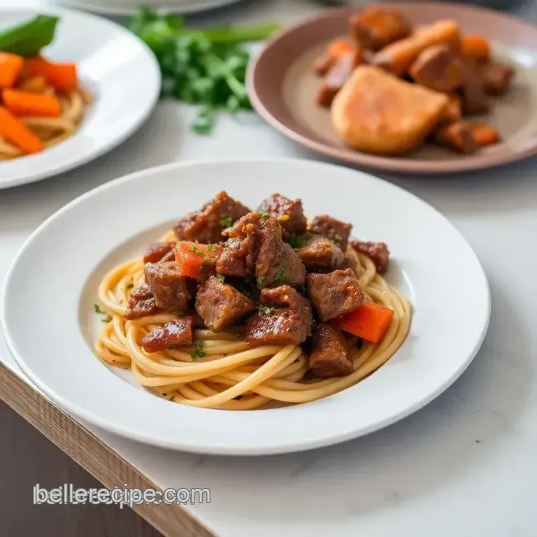 Slow Cooked Lamb Ragu with Herbs presentation