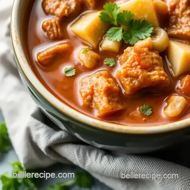 Slow Cooked Menudo: Comforting Hearty Soup presentation