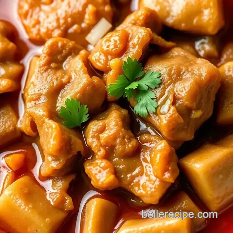 Slow Cooked Menudo: A Hearty Comfort Dish presentation