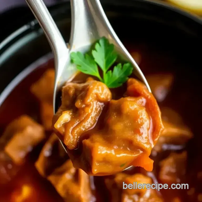 Hearty Slow-Cooked Menudo Soup presentation