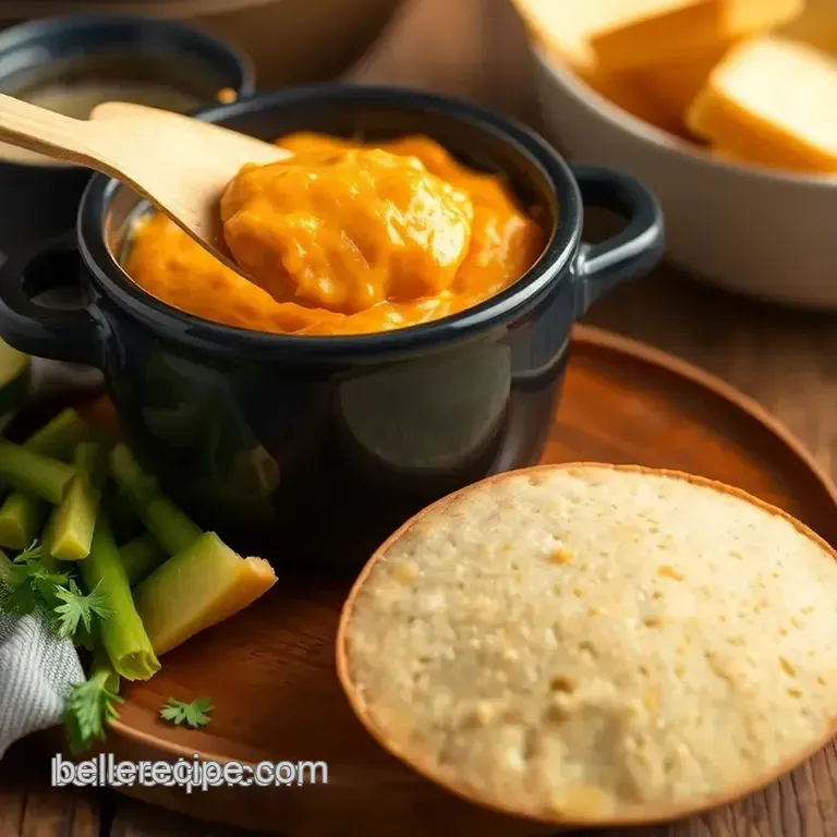 Slow Cooker Buffalo Chicken Dip presentation