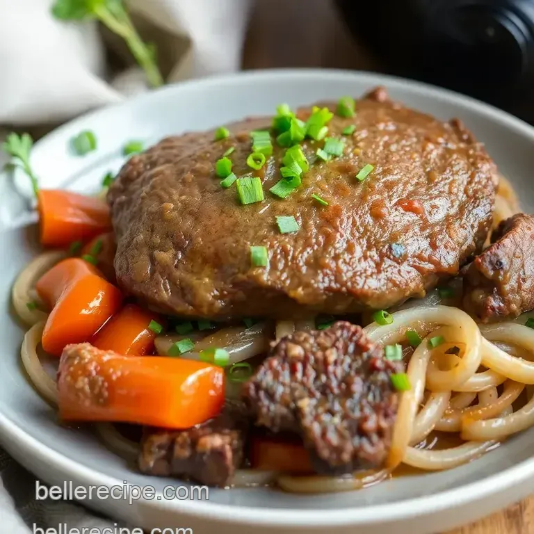 Slow Cooker Eye of Round Beef Tender Delight presentation