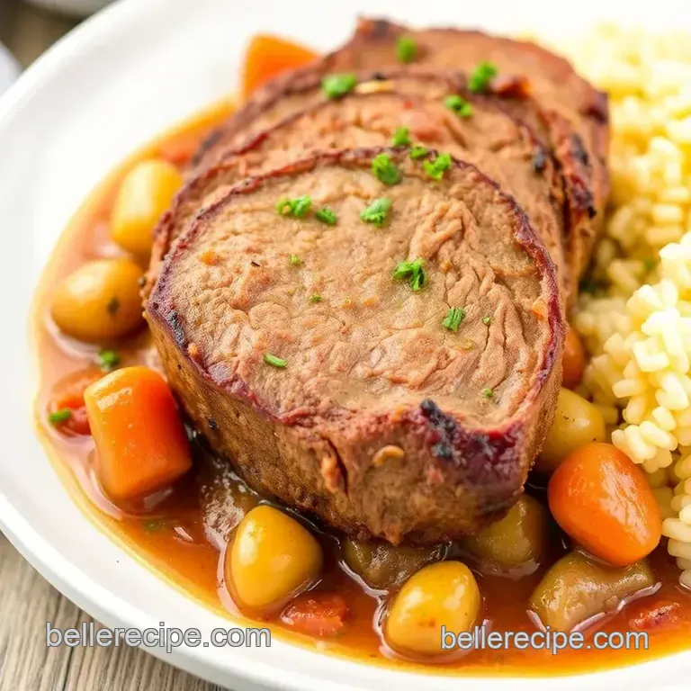 Savory Slow Cooker Eye of the Round Roast Tender Joy presentation