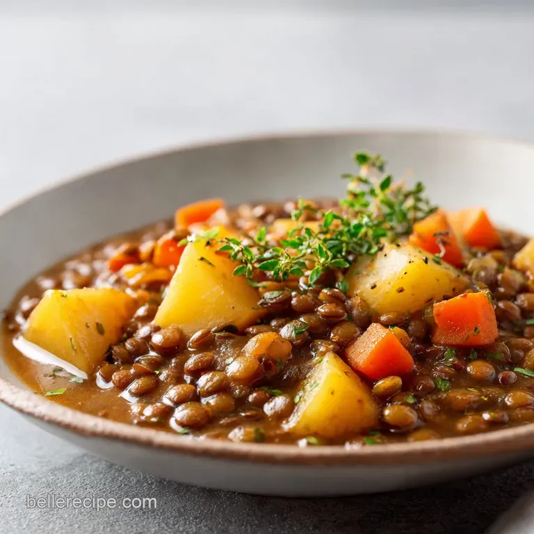 Slow Cooker Lentil Stew: Savory and Velvety