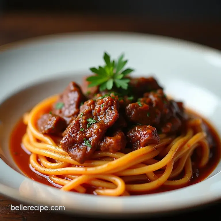 SlowBraised Beef Shin Ragu with Pappardelle