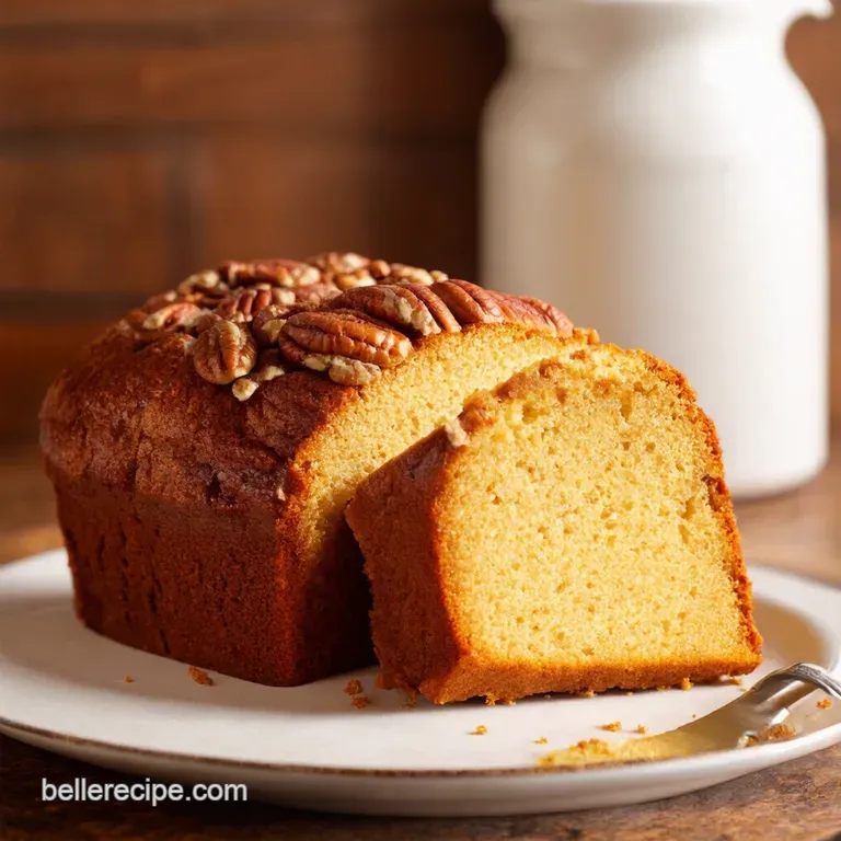 Southern Comfort the Ultimate Pecan Pound Cake presentation