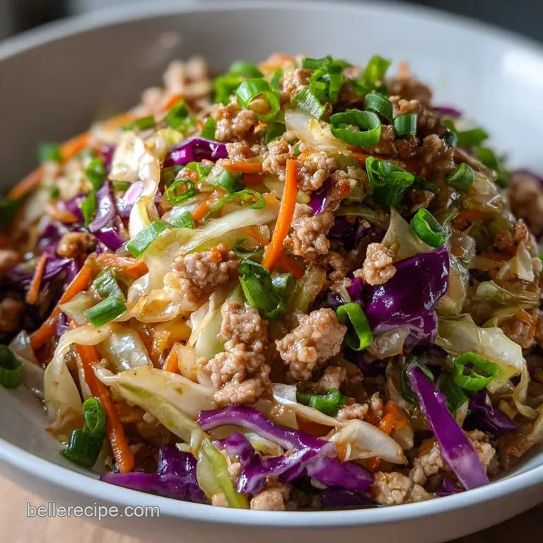 Crack Slaw: Speedy Ground Pork Cabbage Stir-Fry presentation