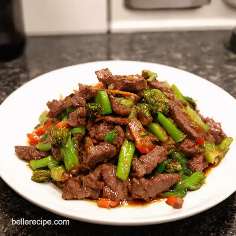 Speedy GingerGarlic Beef StirFry presentation