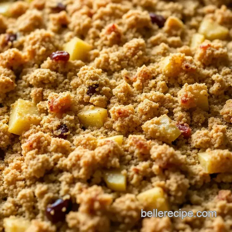 Spiced Apple & Cranberry Crumble presentation