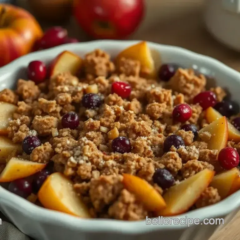 Spiced Apple & Cranberry Crumble
