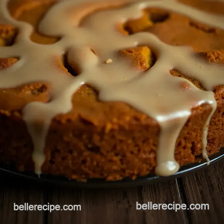 Spiced Pumpkin Dream Cake with Cream Cheese Frosting presentation