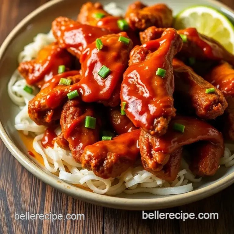 Spicy Korean Q Chicken Wings presentation