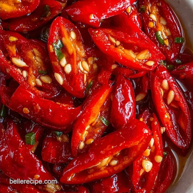 Spicy Red Pepper Pickles: Zesty and Crisp