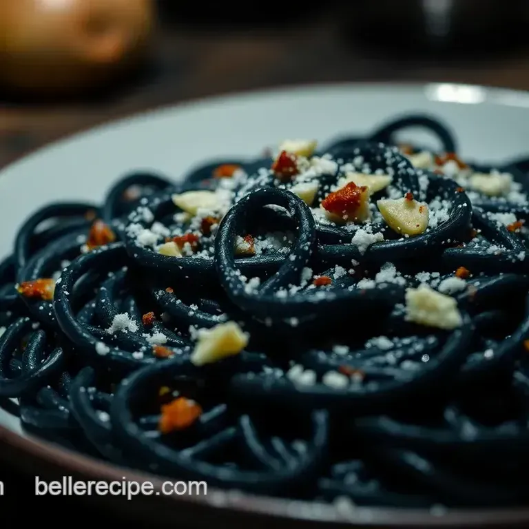 Squid Ink Pasta Delight: A Taste of the Ocean
