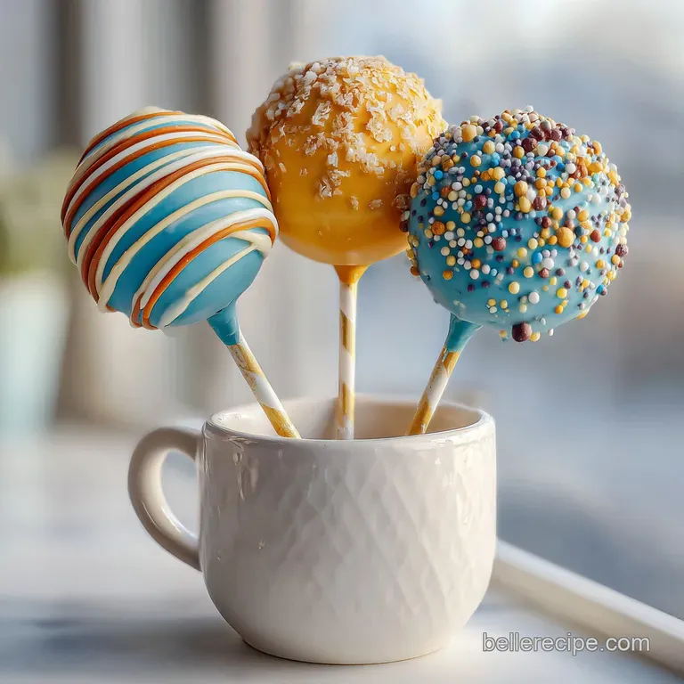 Elegant cake pop display: Rows of perfectly round treats in pastel hues, sparkling under lights, ready for a dessert table.
