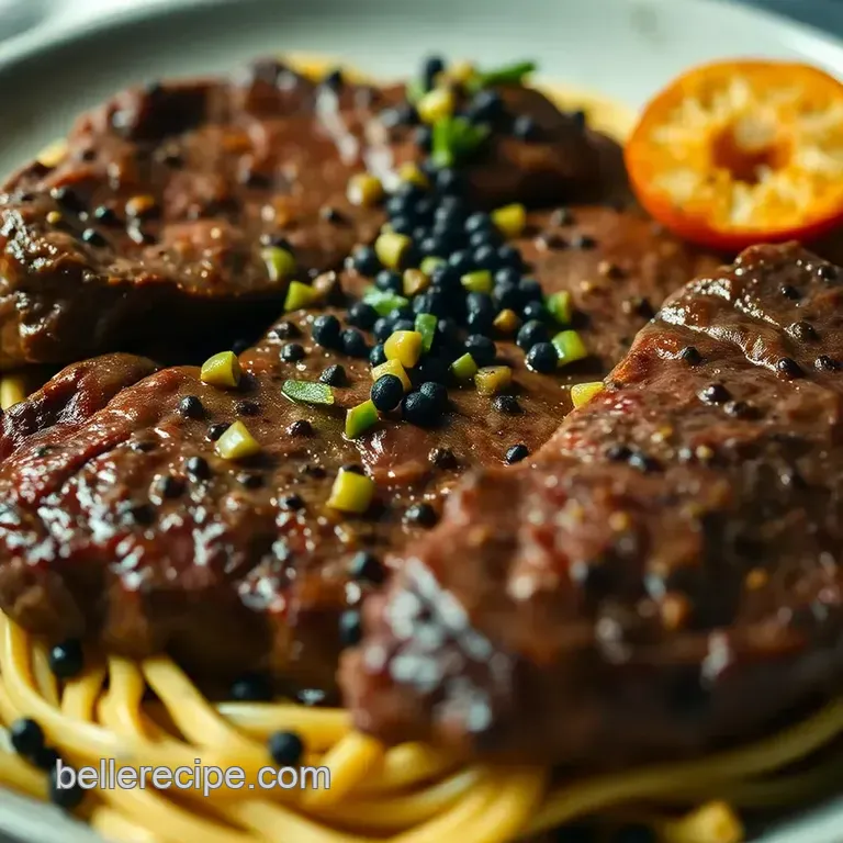 Steak Au Poivre: a Peppercorn Crust Masterpiece presentation