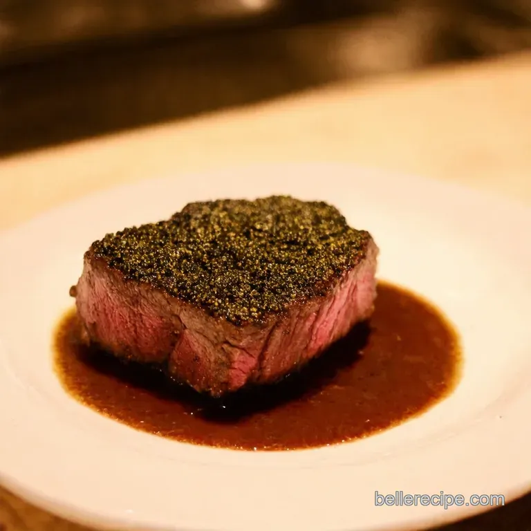 Steak Au Poivre a Peppercorn Kissed Classic presentation