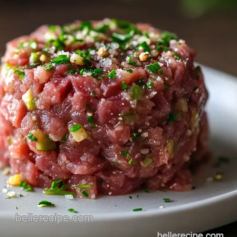 Steak Tartare: a Classic French Indulgence presentation