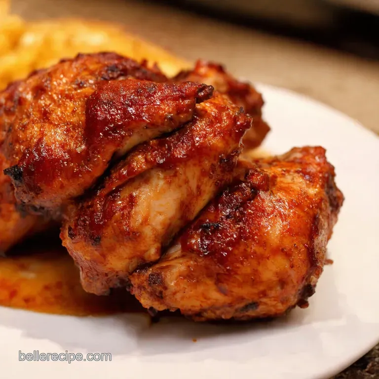 Sticky Sweet Backyard Bbq Chicken presentation