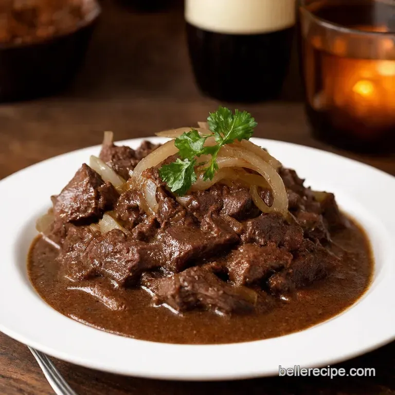 StoutBraised Beef with Caramelized Onions