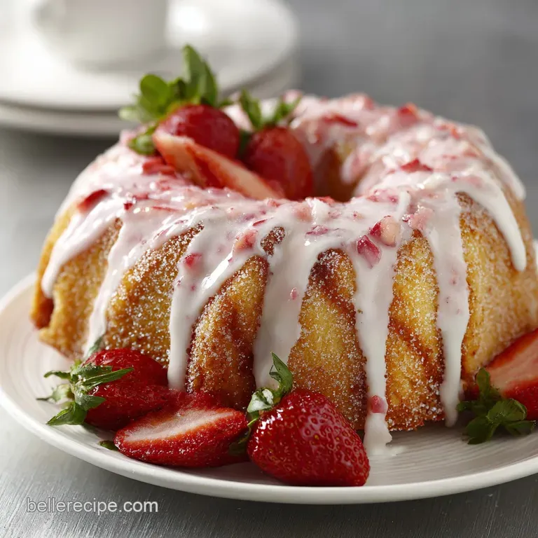 Moist Strawberry Milkshake Pound Cake Recipe