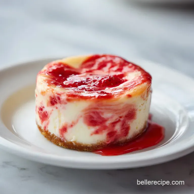 Strawberry Swirl Cheesecake Recipe with Concentrated Swirl