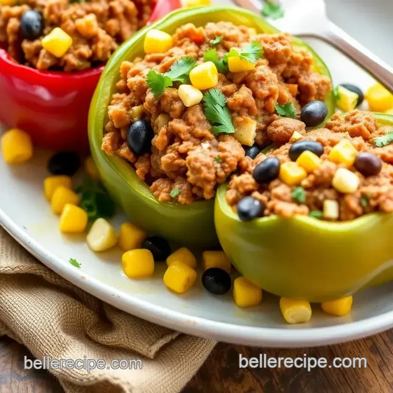 Stuffed Bell Peppers Without Rice presentation