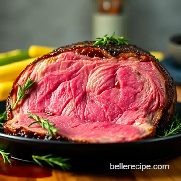 Succulent Oven-Roasted Prime Rib: A Showstopper for Any Occasion presentation