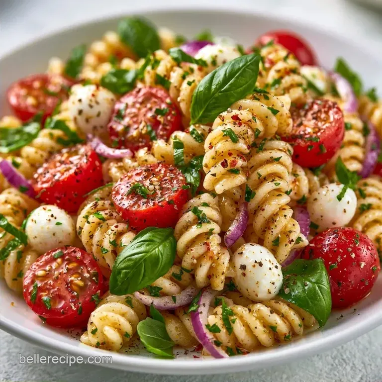 Summer Tomato Pasta Salad with Fresh Mozzarella
