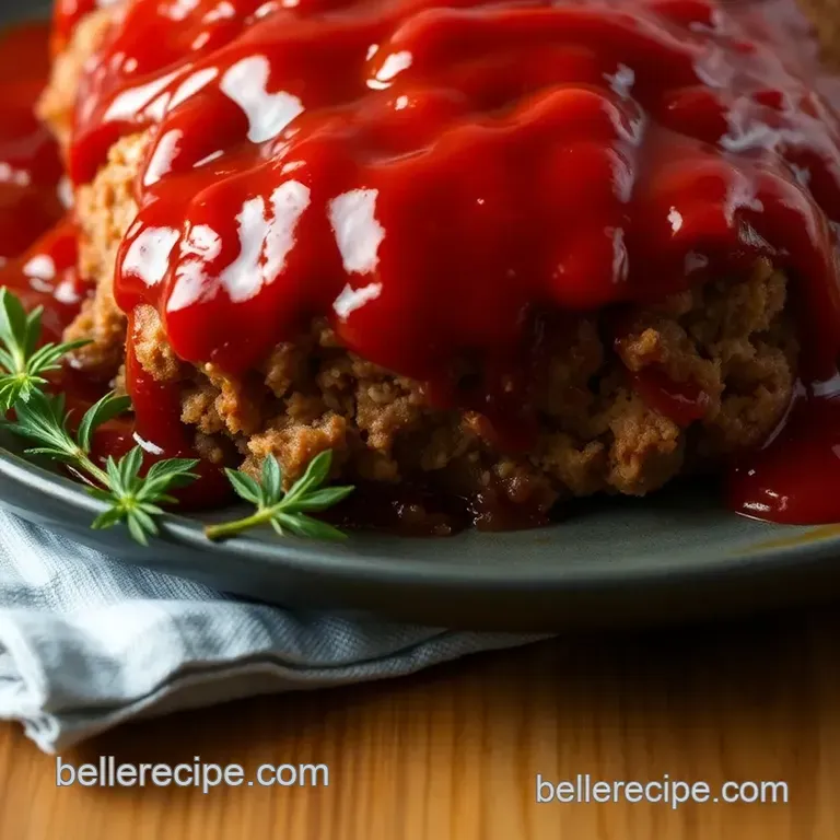 Sweet and Tangy Simple Meatloaf Glaze presentation