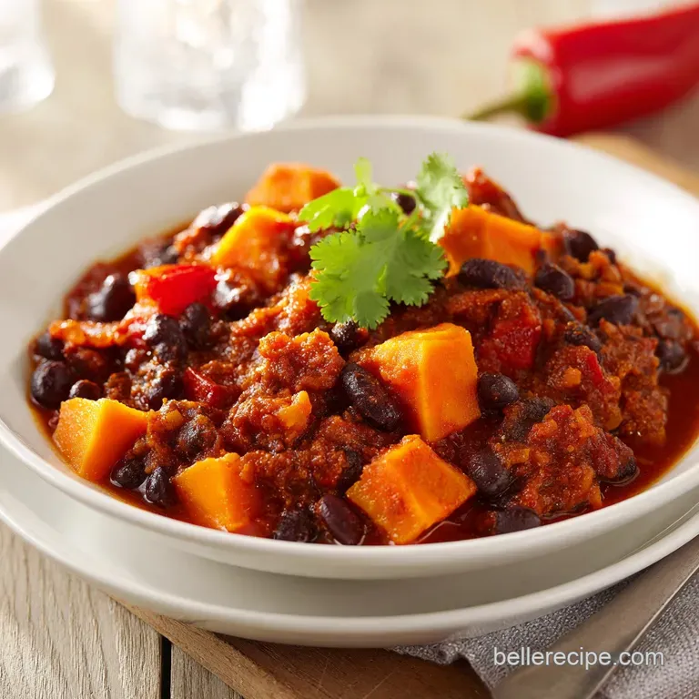 Five rustic bowls of chunky orange and black stew arranged on a wooden table with bright lime wedges on the side.