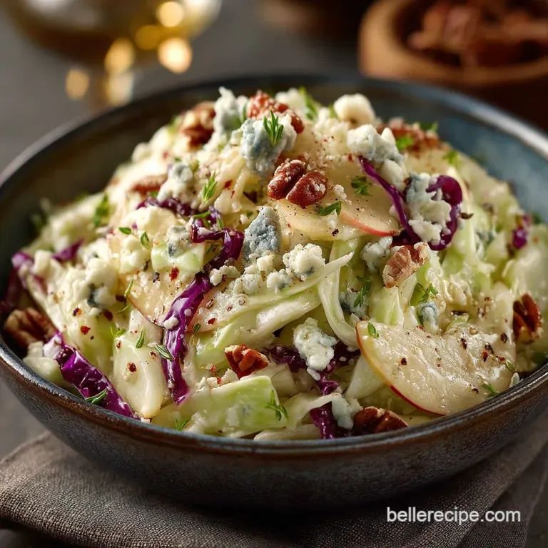 The Wingmans Best Mate Tangy Blue Cheese and Apple Slaw with Toasted Walnuts presentation