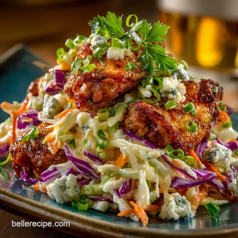 The Wingmans Best Mate Tangy Blue Cheese and Apple Slaw with Toasted Walnuts
