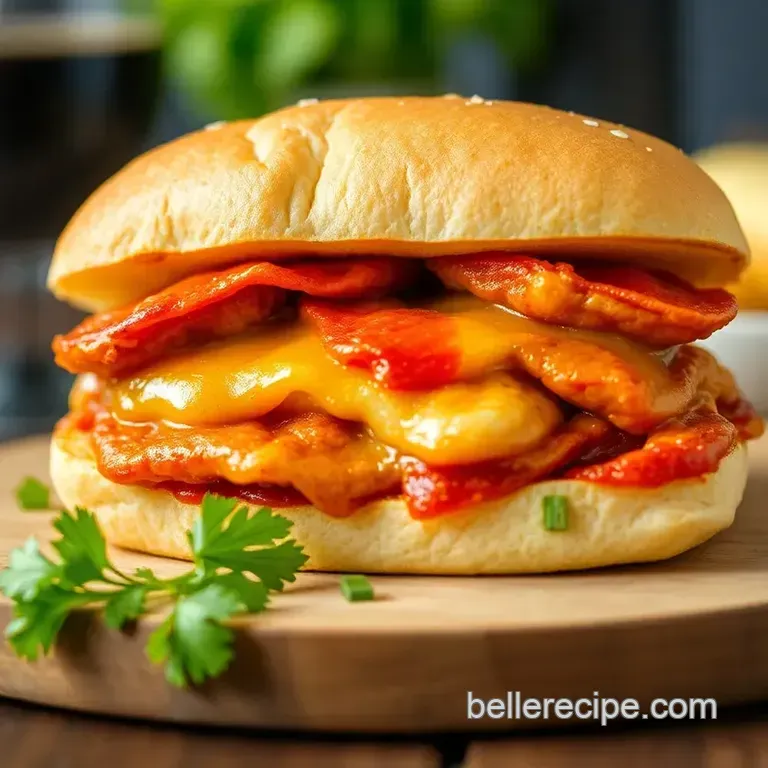 The Ultimate Chicken Parm Sandwich presentation