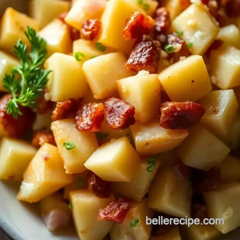Traditional German Potato Salad with a Tangy Twist presentation