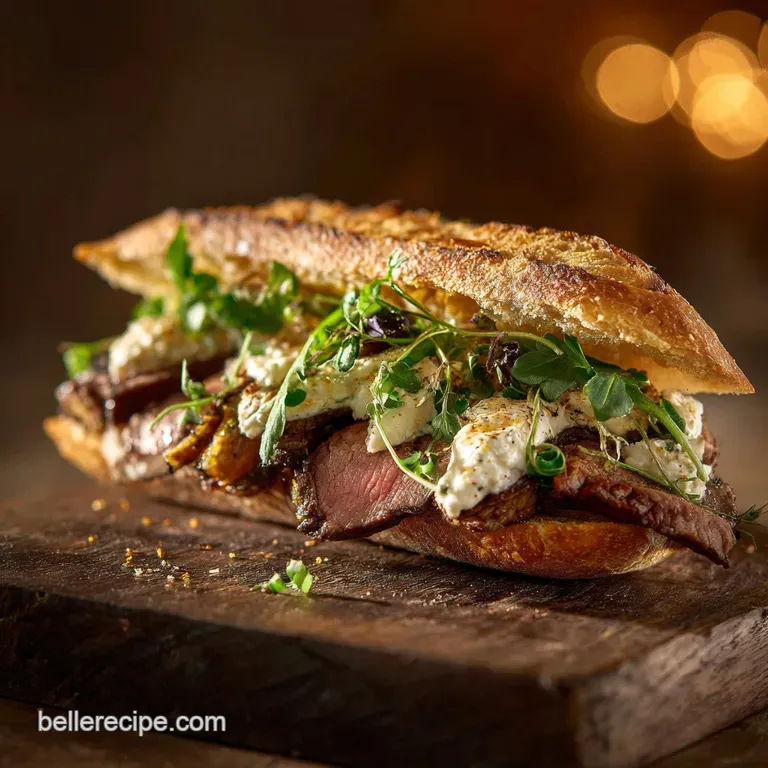 Sandwich Perfection the Ultimate Bistro Steak Horseradish Recipe presentation