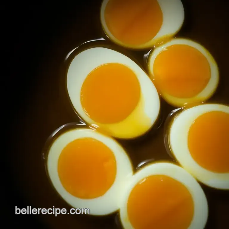 Umami-Infused Ramen Eggs: A Marvelous Marinade presentation